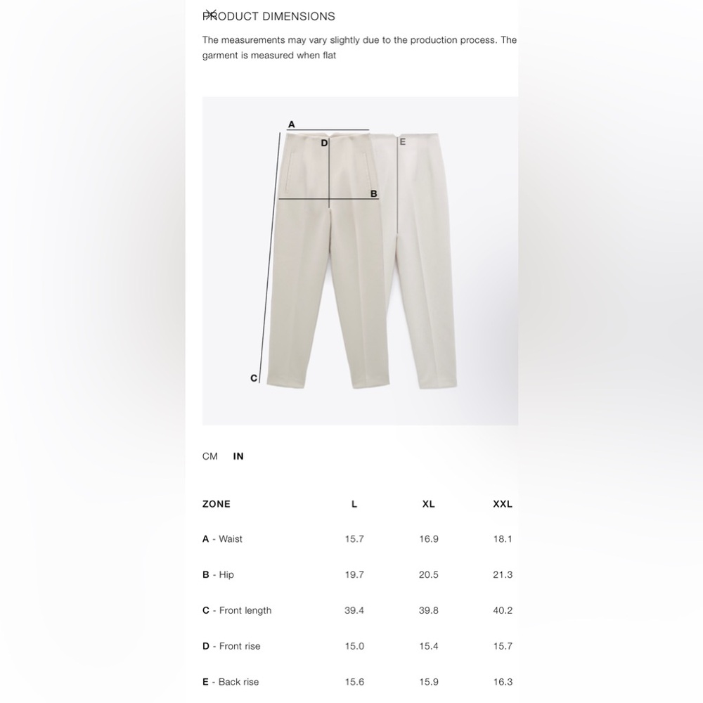 ZARA Elegant PANTS WITH A HIGH WAIST Light Blue Women's Pants - Picture 8 of 8